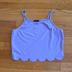 Purple crop-top tank, Medium, Worn once, SHEIN